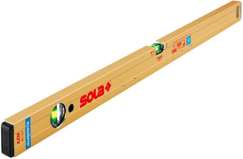 Gulsčiukas SOLA AZM, 80 cm, 2 akutės, aliumininis korpusas, su magnetu-0