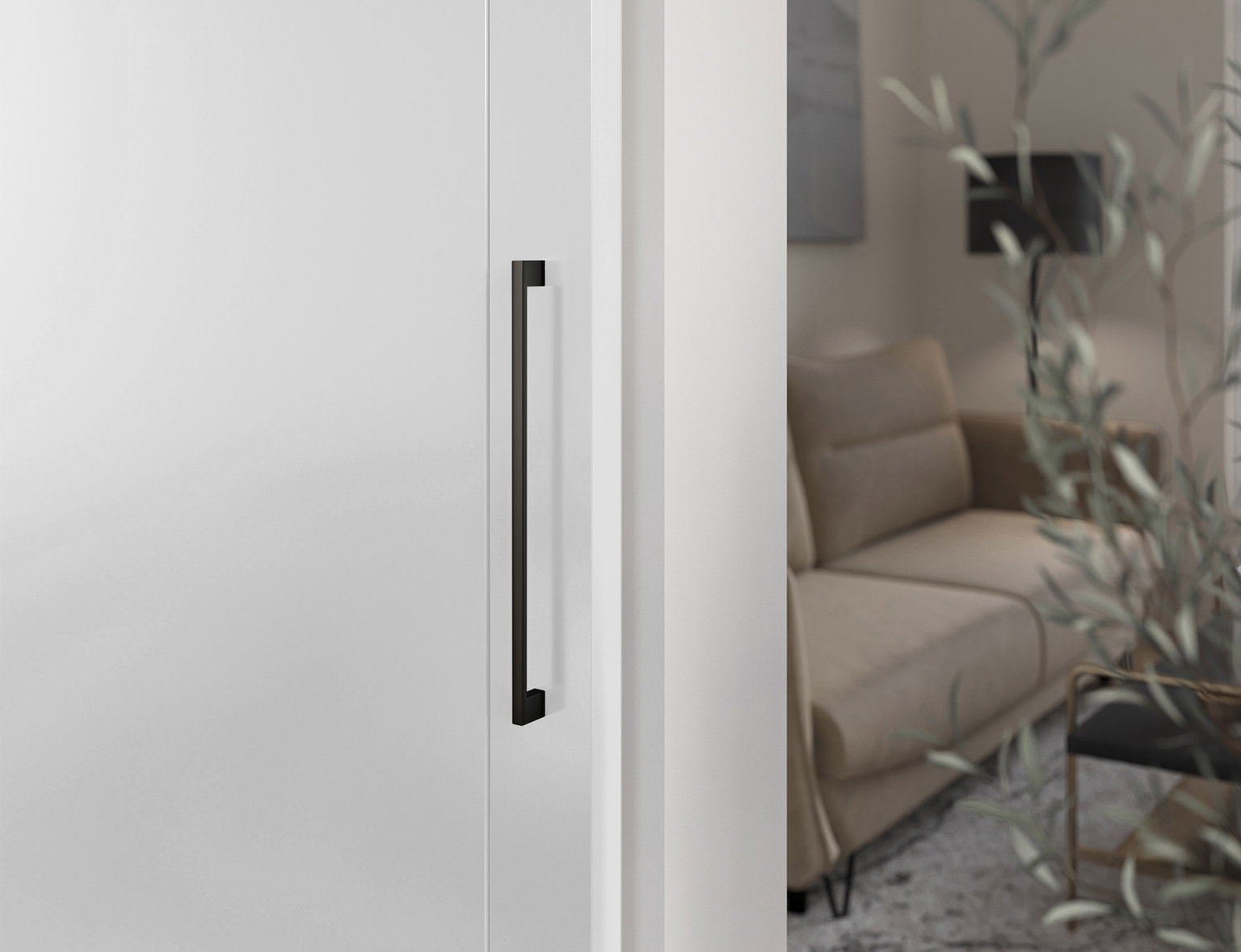 Stumdomos durys Charlise 90 x 204 cm, balta - 6