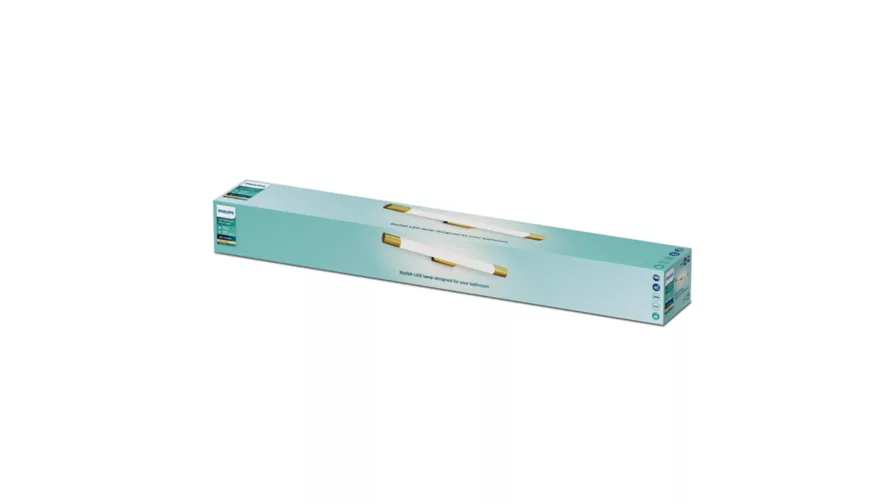 Veidrodžių LED šviestuvas PHILIPS ROVER RD, IP44 10W 2700K 1500lm žalvario sp 60,2x5x7,2cm - 3