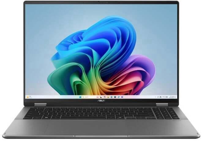Nešiojamas kompiuteris Asus VivoBook 16 Flip (TP3607SA), 256V, 16 GB, 1 TB, 16 ", Intel Arc Graphics, pilka, en-0