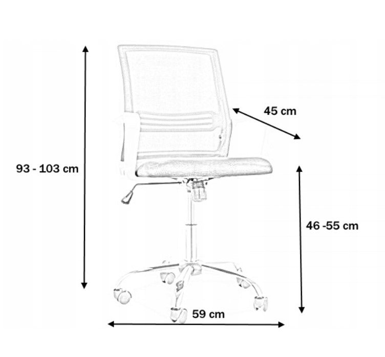 Biuro kėdė Q-844, juoda/balta - 2