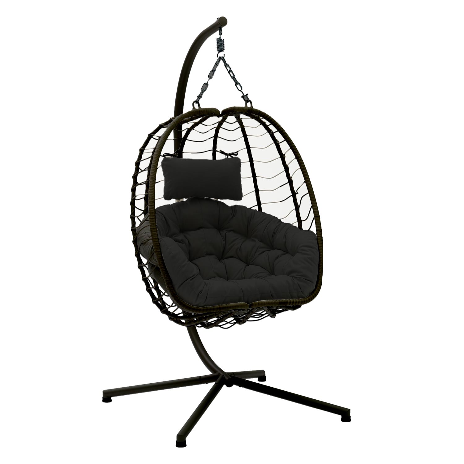 Pakabinamas krėslas GRANVIN 92x98xH189cm, dark grey-0
