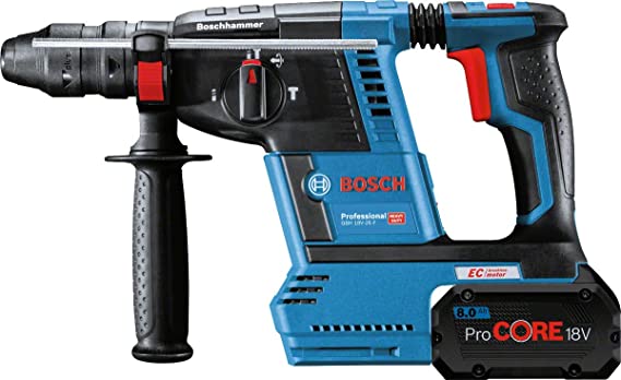 Akumuliatorinis perforatorius BOSCH PRO GBH 18V-26 F, 2,6 J, 18 V (2x5,5 Ah akum., L-BOXX) - 4