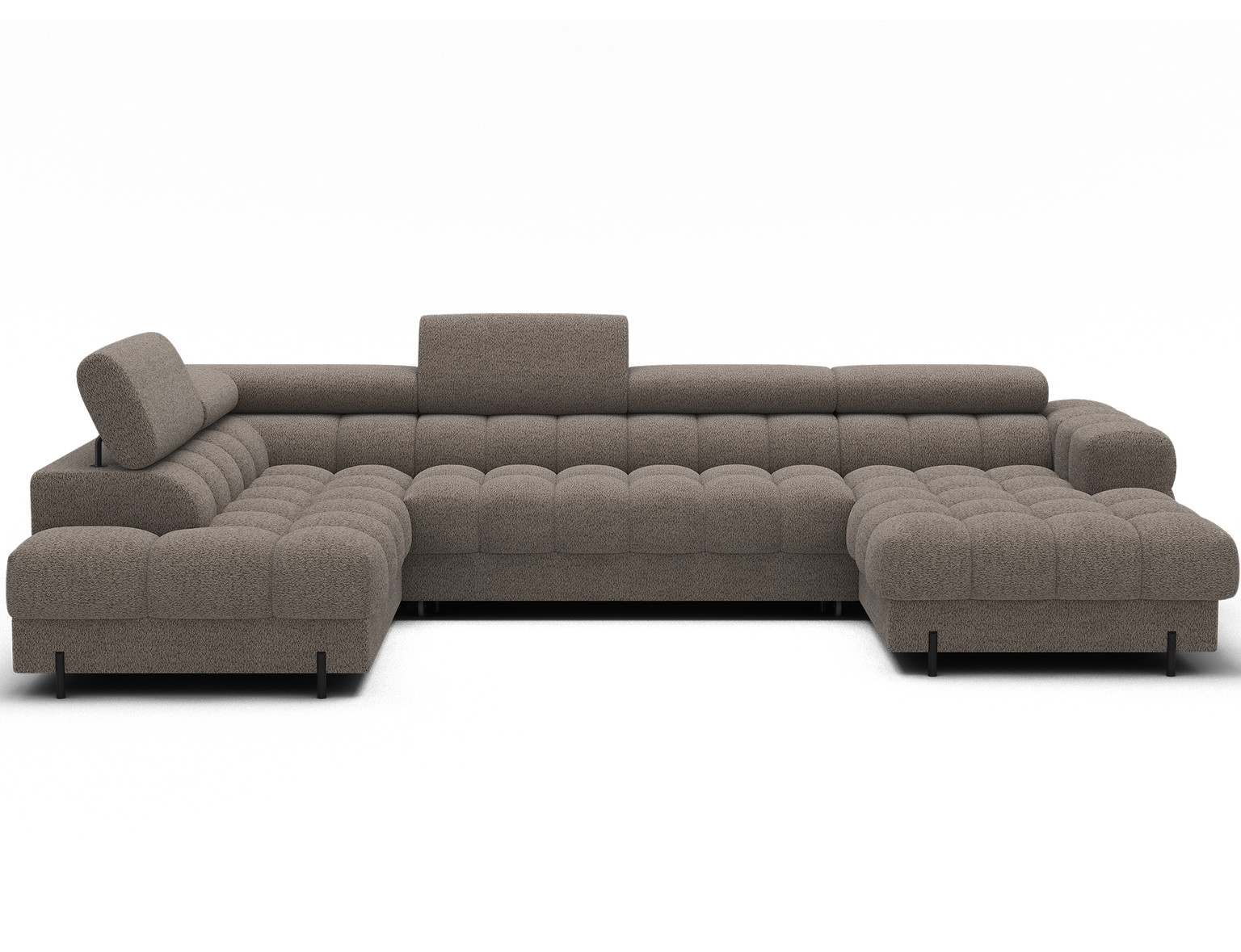 Kampinė sofa - lova Feraria Royal 20, rusva spalva, dešininė, 202 x 358 cm x 93 cm-0