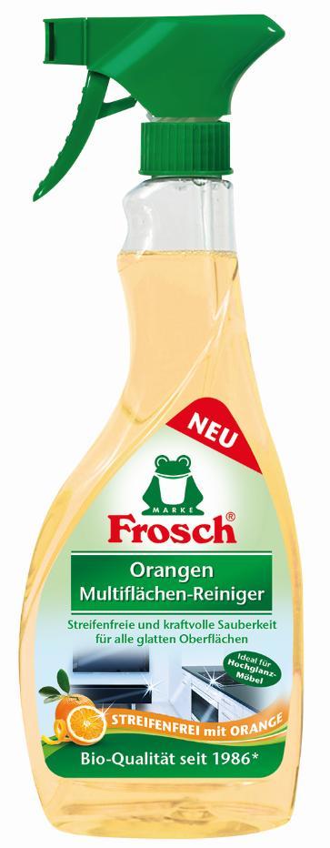 Įvairių paviršių valiklis FROSCH, apelsinų kvapo su purkštuku, 500 ml-0