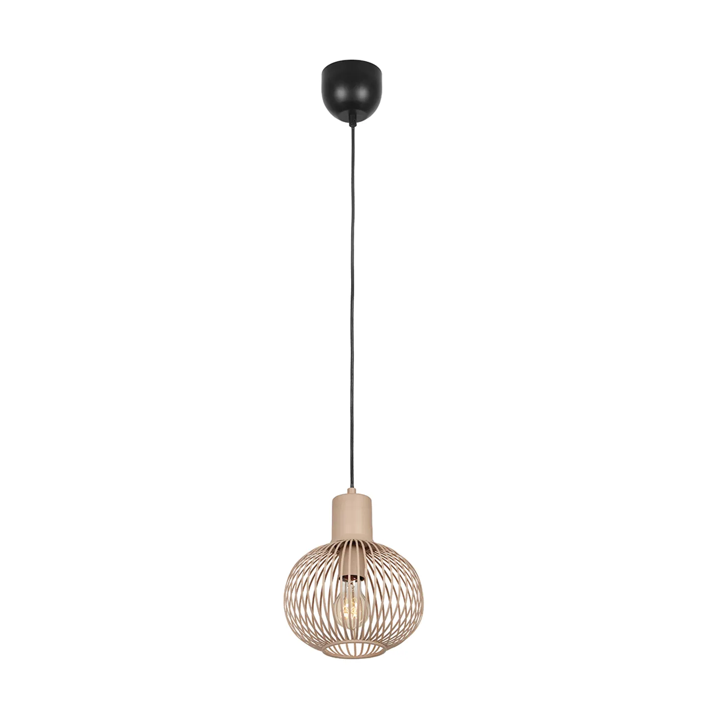 Pakabinamas šviestuvas TRIO GILA, 1 x E27, max 10W, IP20, smėlio sp, ø23 x 150 cm-0