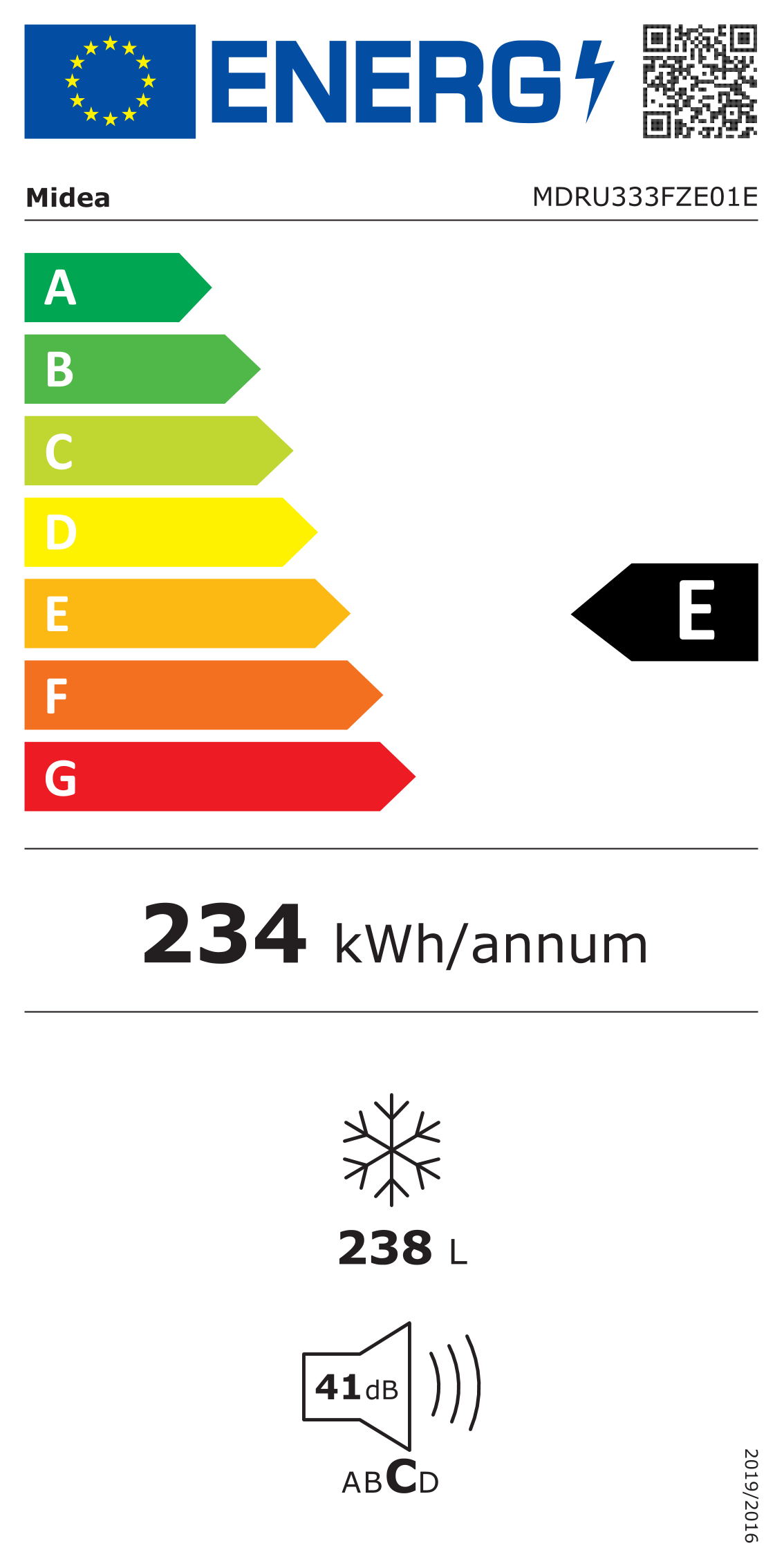 Šaldiklis Midea MDRU333FZE01E - 3