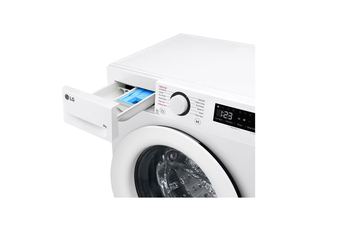Skalbimo mašina LG F2WR508SWW, 8 kg, balta - 4
