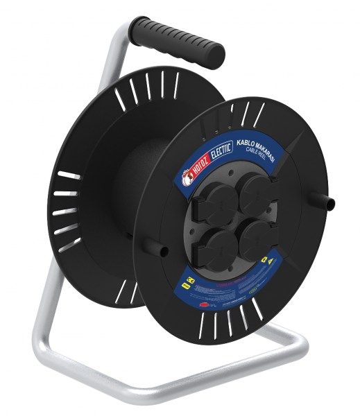 Ritė be kabelio Horoz, 4-lizdai, IP44, juoda, 280mm-0