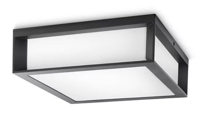 Sieninis lauko šviestuvas PHILIPS SKIES, IP44, 2 x E27, max 14 W, 26x26x8,1 cm-0
