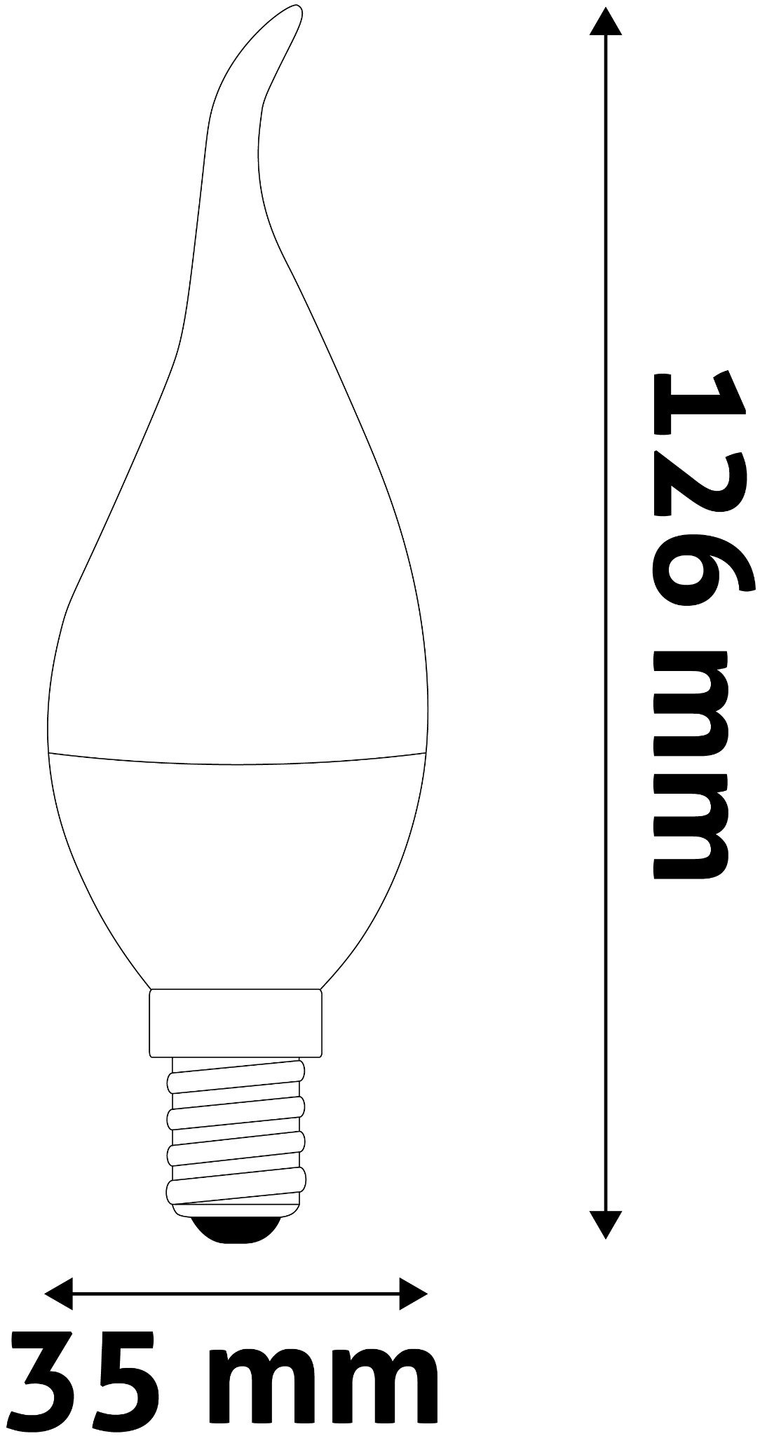 LED lemputė AVIDE, E14, 6,5W (=60W), 3000K, 220-240V, 806 lm - 3