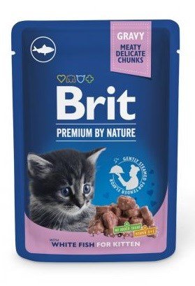 Konservuotas ėdalas katėms Brit Premium White Fish Kitten, 100 g