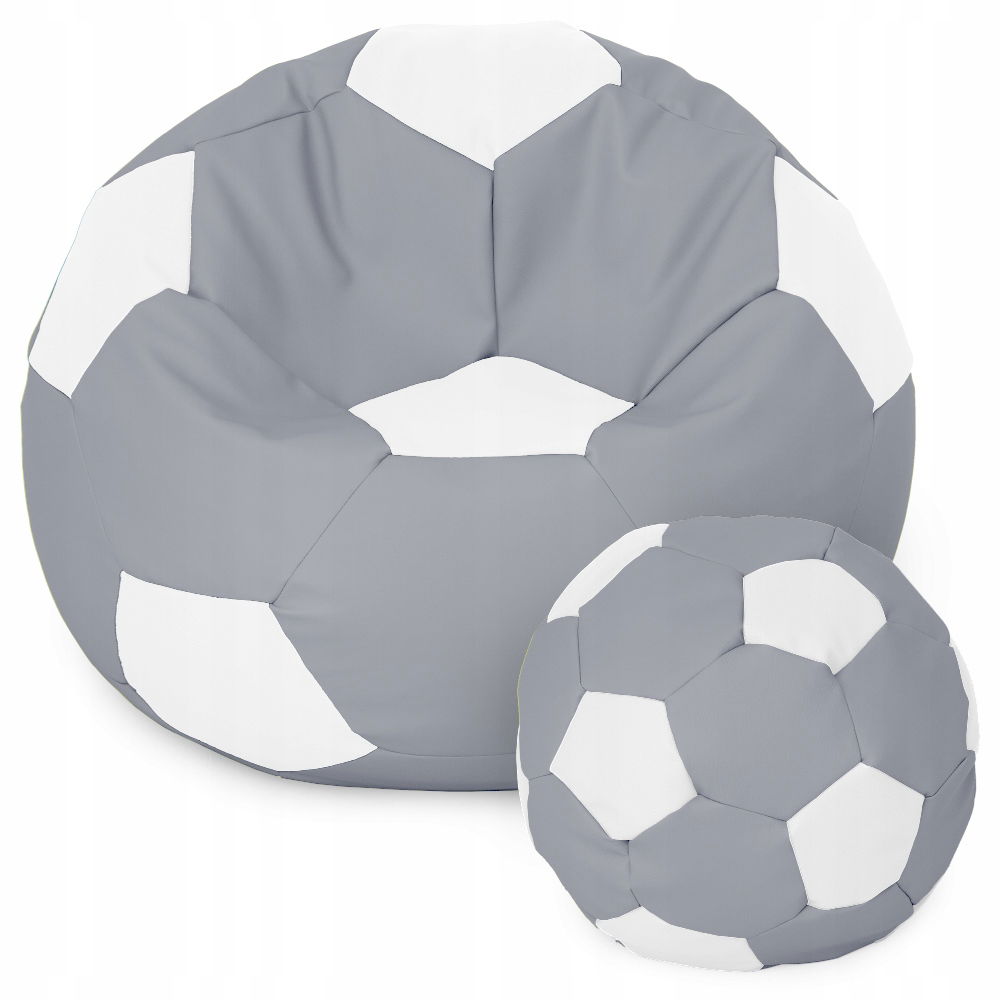 Sėdmaišis su pufu Ball XXXXL (100 cm), Grey/White