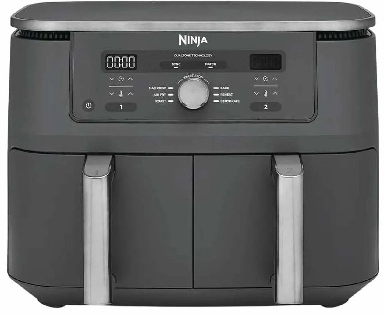 02wow021　ヌビ　ダークグレー Karšto oro gruzdintuvė NINJA Foodi MAX Dual Zone DZ400EU, 9,5 l
