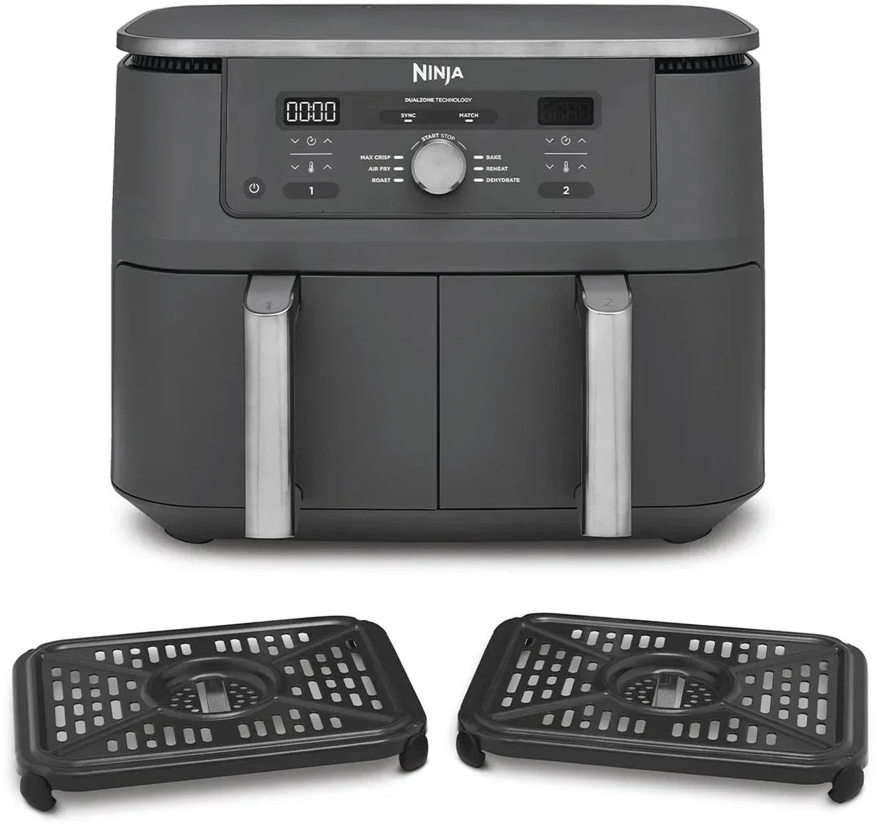 Karšto oro gruzdintuvė NINJA Foodi MAX Dual Zone DZ400EU, 9,5 l-1