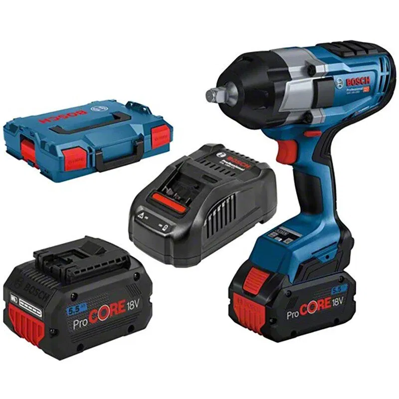 Akumuliatorinis smūginis veržliasūkis BOSCH PRO  (2x ProCORE18V 5.5Ah, 1/2, L-BOXX)-0