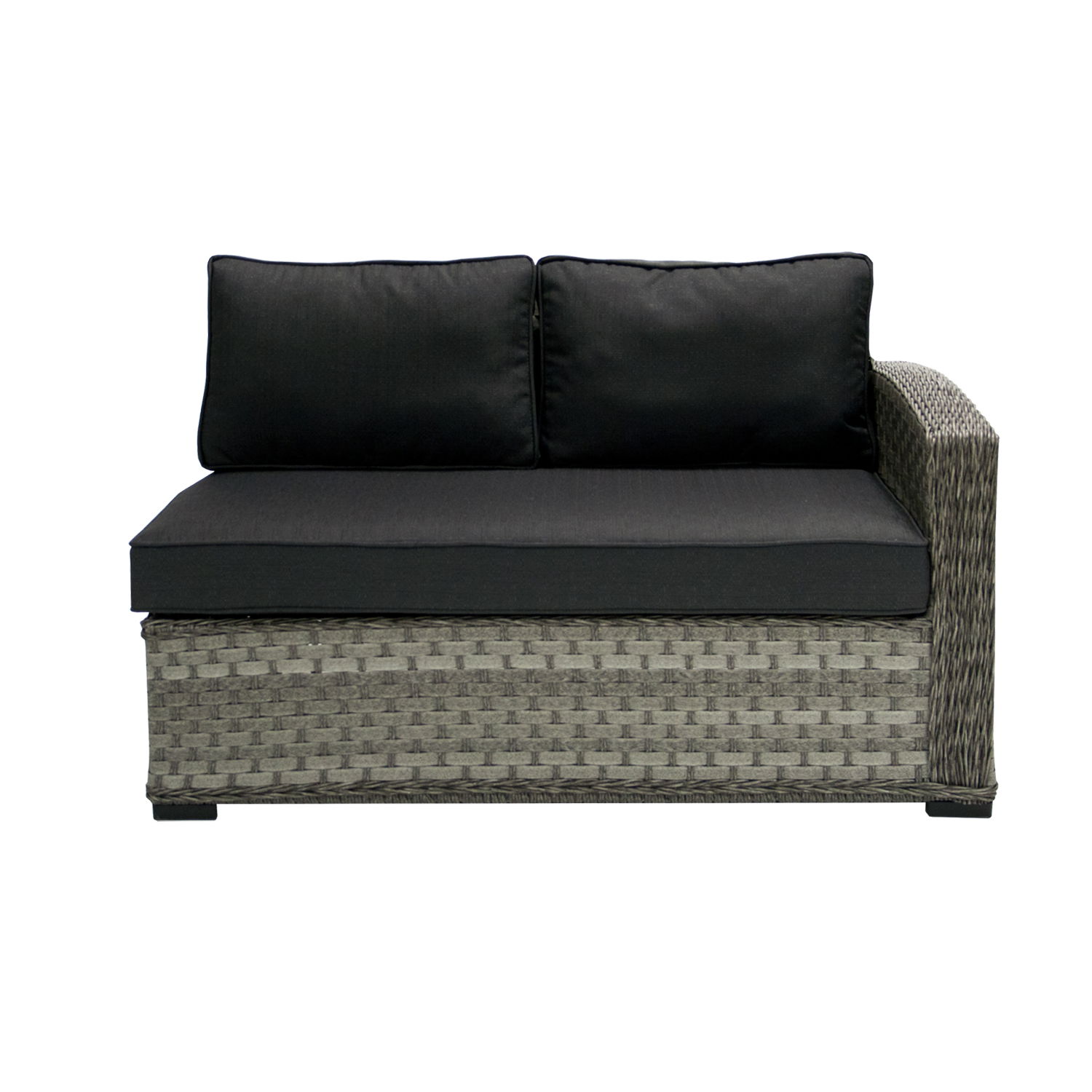 Lauko dvivietė sofa GENEVA su dešininiu porankiu, 81x132xH78cm,  pilka - 3