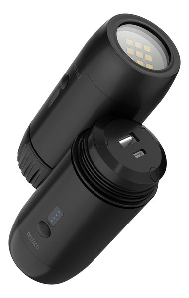 Išorinė baterija DELTACO, 15 000 mAh, IP67, USB-A ir C, žibintuvėlis, SOS LED / PB-Q1002 - 3