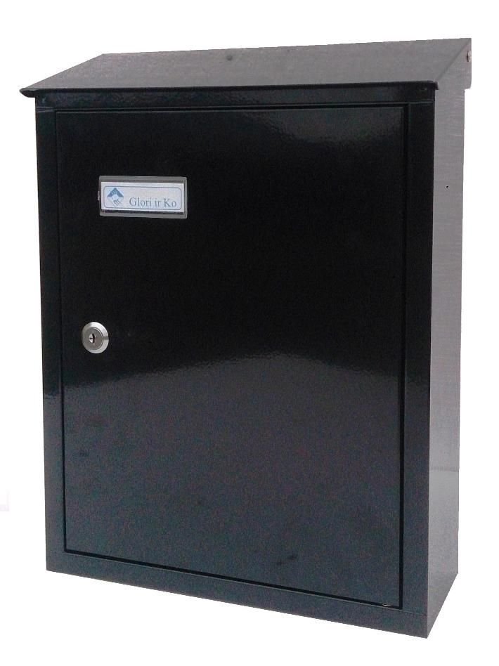Pašto dėžutė PD 900, 385 x 290 x 100 mm, juodos sp.