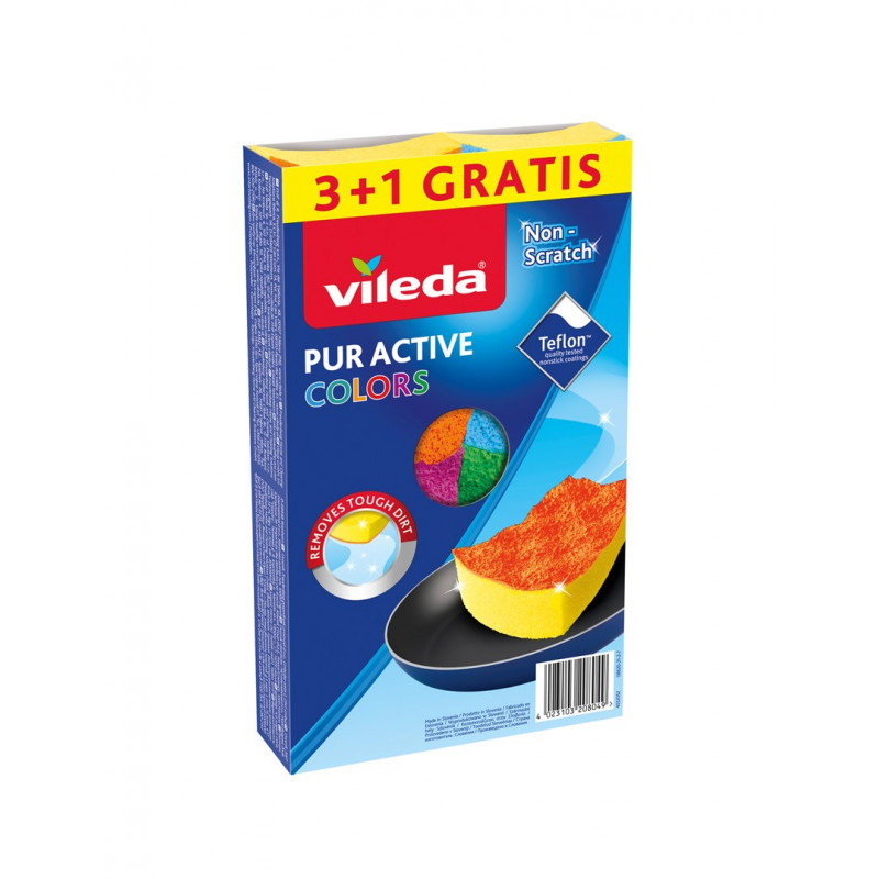 Kempinės VILEDA Puractive color, 3 + 1 vnt-0