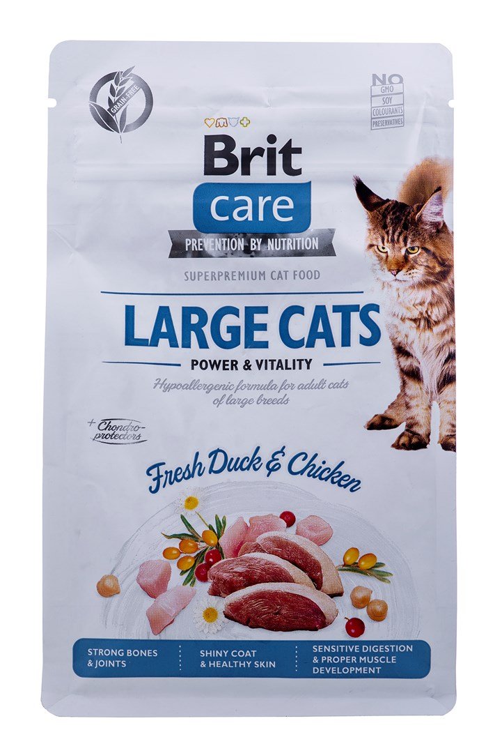 Sausas ėdalas katėms Brit Care Cat GF Large cats Power&Vitality, 0,4 kg