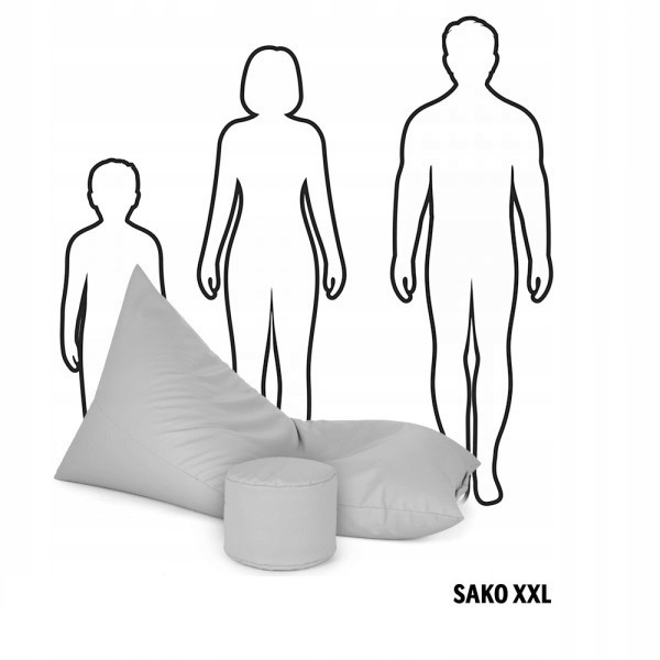 Sėdmaišis-gultas su pufu Sako XXL Oxford, fuksijų spalvos - 3
