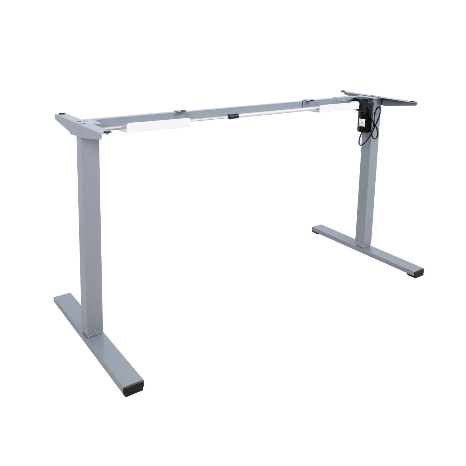 Reguliuojamo aukščio rašomasis stalas ERGO OPTIMAL su 1 varikliu, 120x60 cm, pilka/juoda - 4