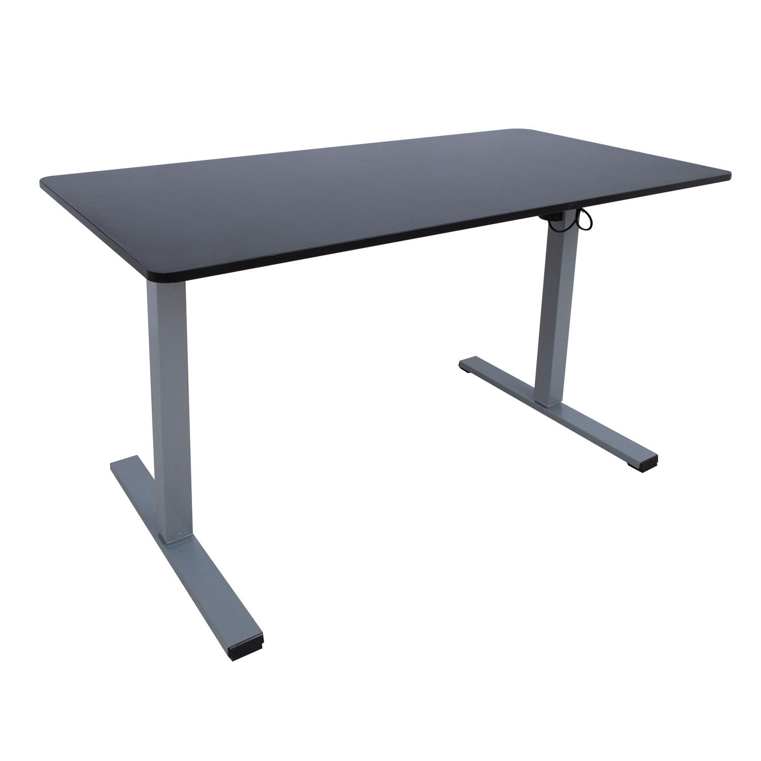 Reguliuojamo aukščio rašomasis stalas ERGO OPTIMAL su 1 varikliu, 120x60 cm, pilka/juoda - 1