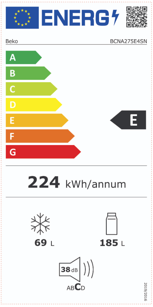 Įmontuojamas šaldytuvas BEKO BCNA275E4SN-1