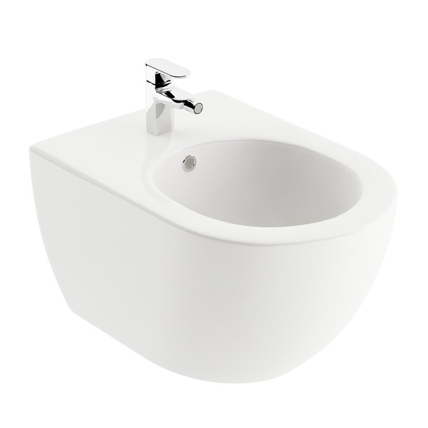 Pakabinamas Bidė RAVAK Uni Chrome, baltos sp., 36 x 29 x 51 cm-0