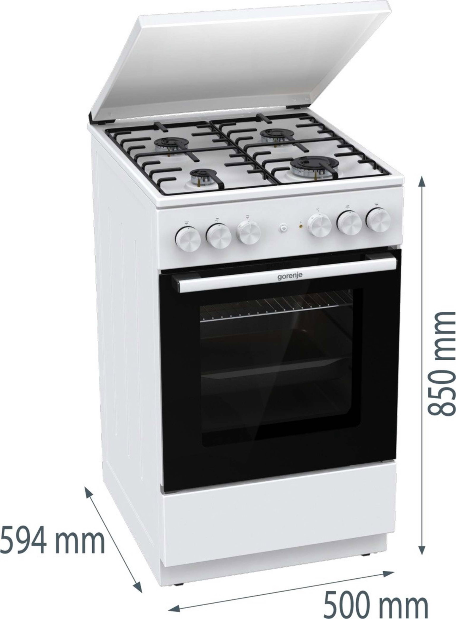 Dujinė viryklė su elektrine orkaite GORENJE GK5A22WH - 2