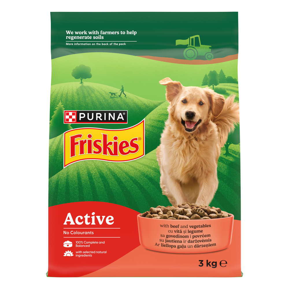 Sausas ėdalas šunims FRISKIES Active, su jautiena, 3 kg-0