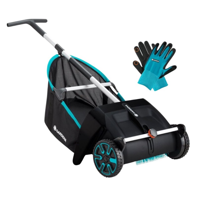 Lapų ir žolės rinktuvas GARDENA, surinkimo talpa 30 l, komplekte darbo pirštinės-0