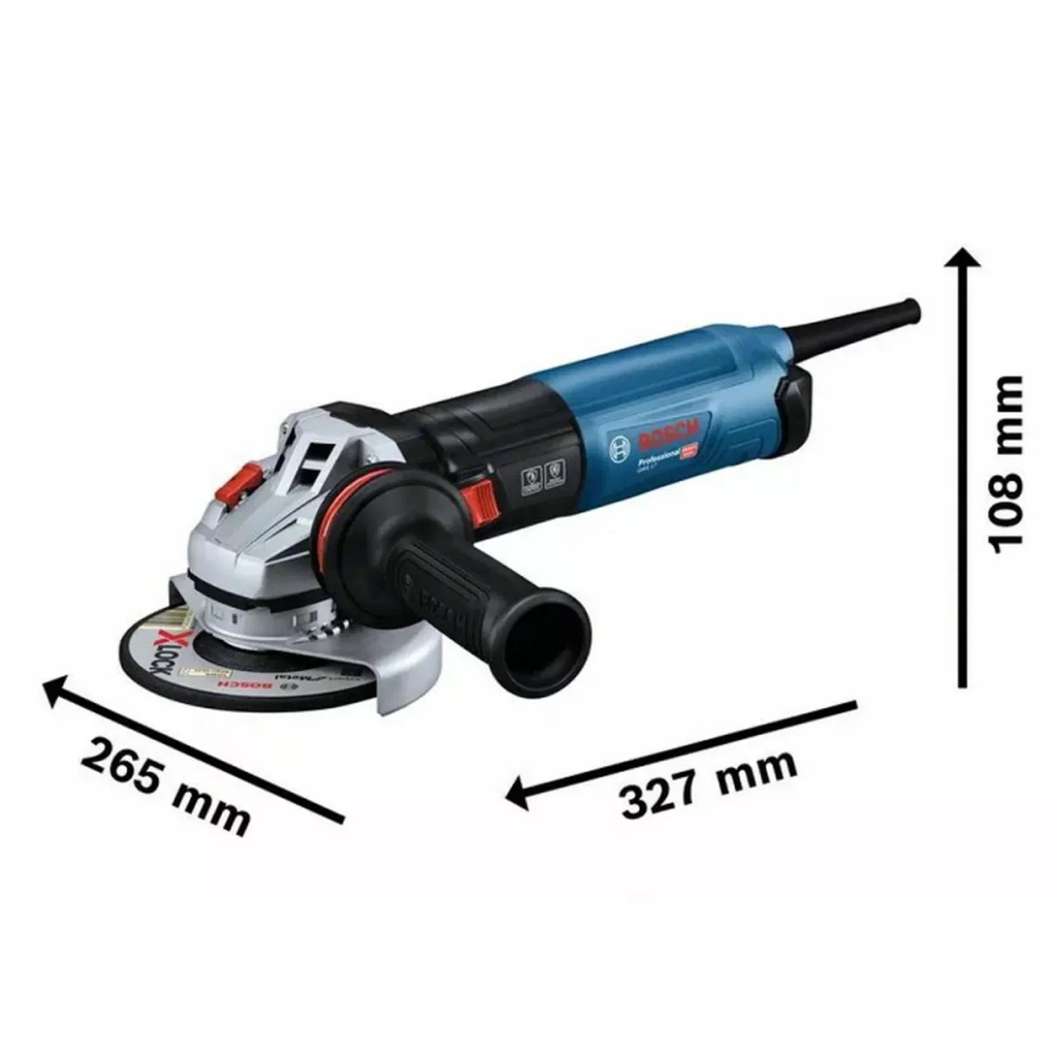 Elektrinis kampinis šlifuoklis BOSCH PRO GWS 17-125, 1700 W-1
