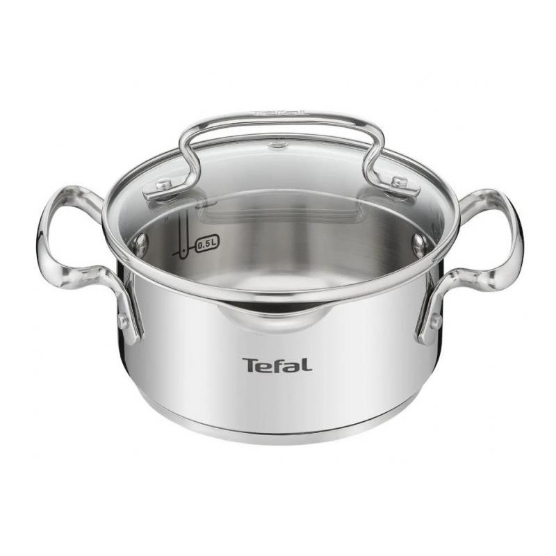 Nerūdijančio plieno puodas TEFAL DUETTO PLUS, su dangčiu, 20 cm-0