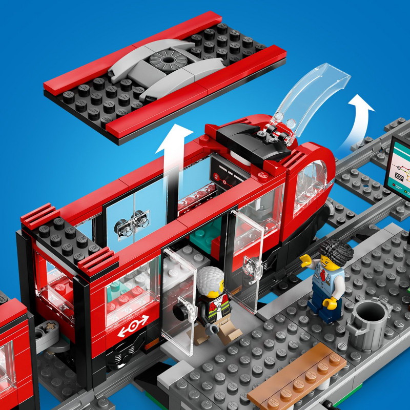 Konstruktorius LEGO CITY DOWNTOWN STREETCAR AND STATION - 4
