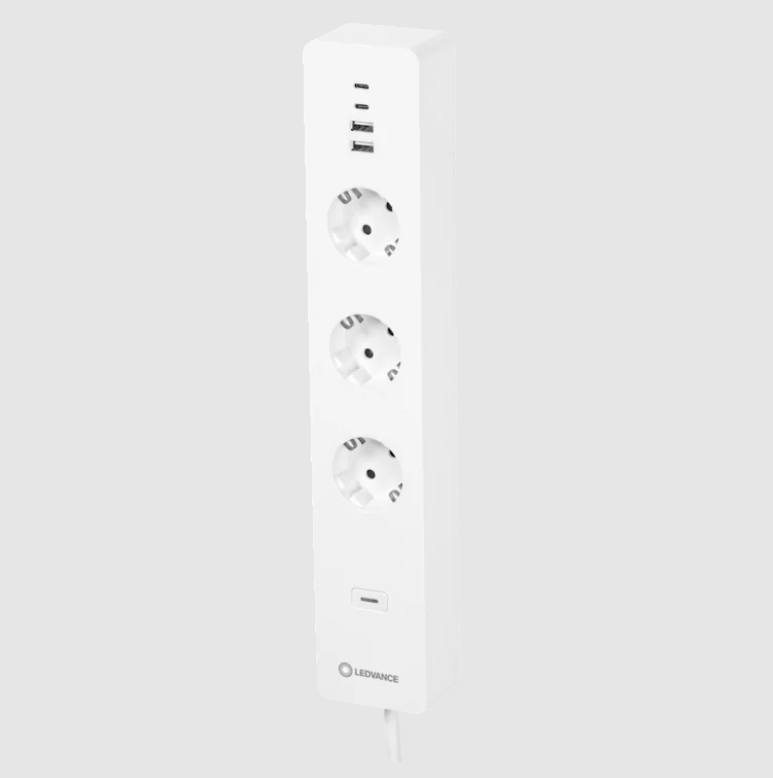 Išmanusis ilgiklis 2 USB-A, 2 USB-C lizdai, 1.5m, baltos sp. - 2