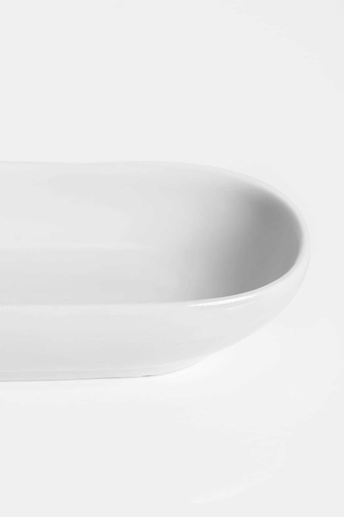 Serviravimo lėkštutė, pailga, porcelianinė, baltos sp., 21,5 x 9,5 x 3,5 cm - 3
