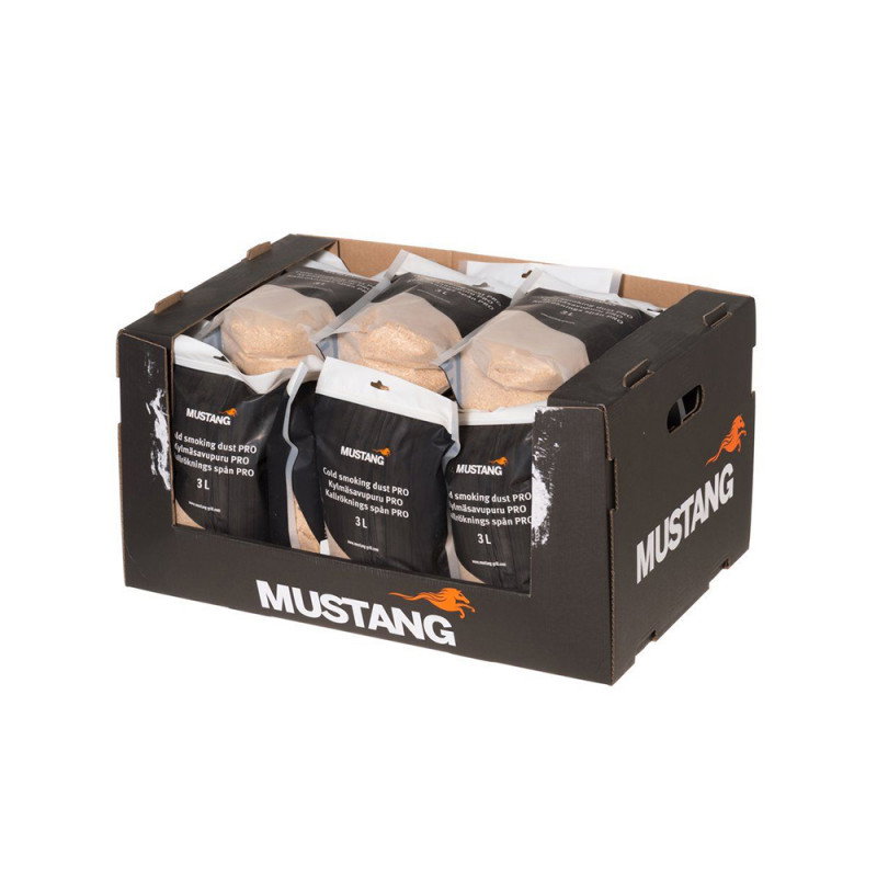 Šaltojo rūkymo vyšnių drožlės MUSTANG, 3 l-1