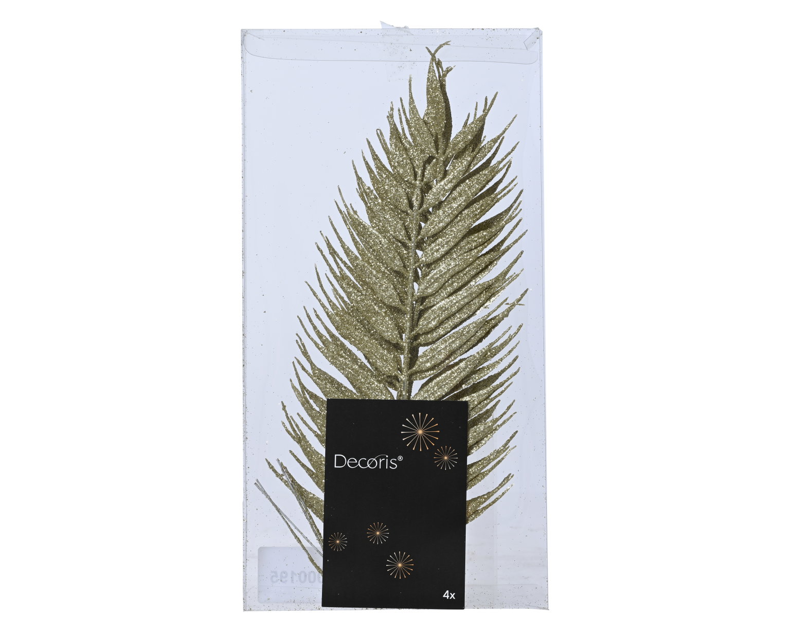 Kalėdinė dekoracija SPRAY LEAF, šampaninės sp., 0,33 x 15 x 42 cm, 4 vnt-0