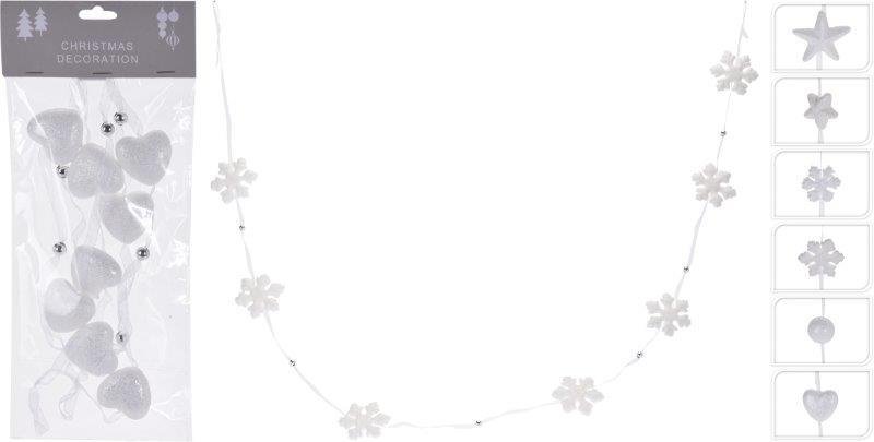 Girlianda, įvairių dizainų, baltos sp., 150 cm