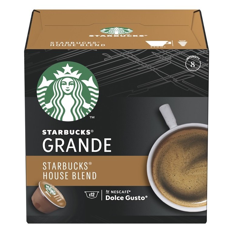 Kavos kapsulės STARBUCKS Dolce Gusto HouseBlend Grande, 12 kapsulių, 102 g