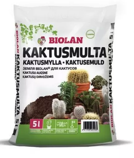 Kaktusų žemė BIOLAN, 5 l-0