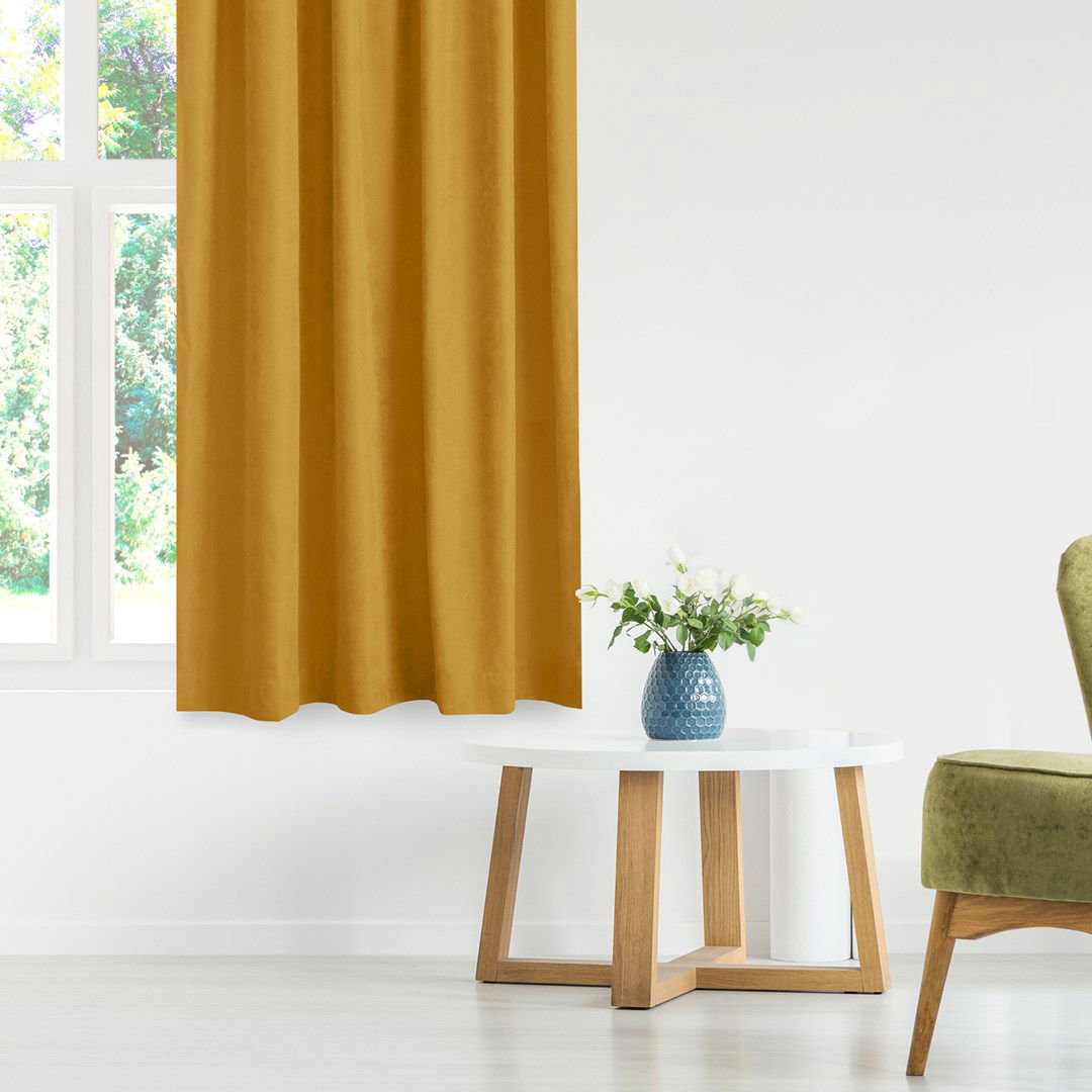 Naktinė užuolaida MILANA MUSTARD PLEAT, 220x225 cm - 3