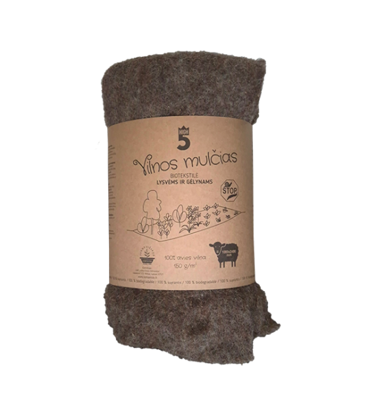 Vilnos mulčias HIGH5, lysvėms ir gėlynams, 1,0 x 2,4 m-0