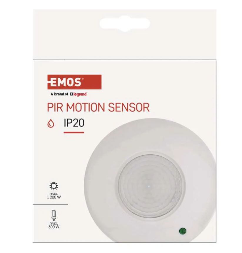 Judesio daviklis EMOS, 1200 W, 360 laipsnių, 6 m, IP20, baltas - 3