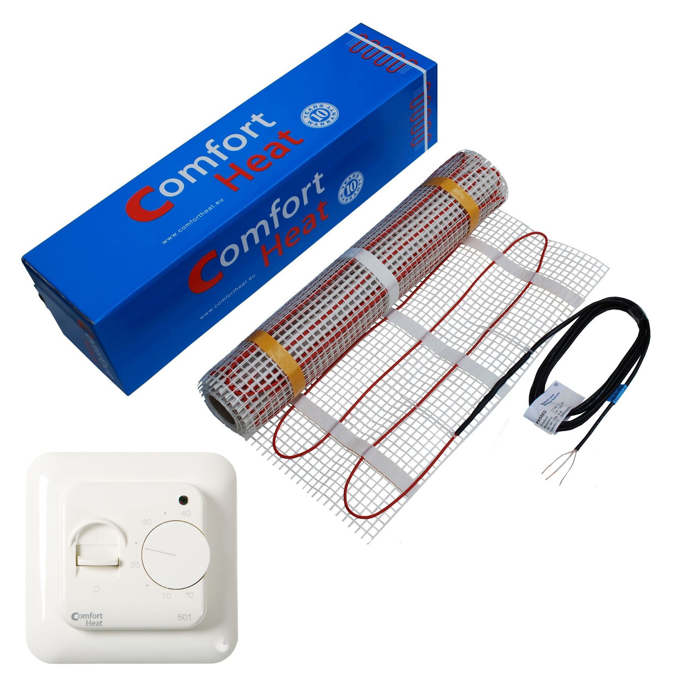 Elektrinis šildymo kilimėlis COMFORT HEAT, 1 m², 150 W + termostatas-0