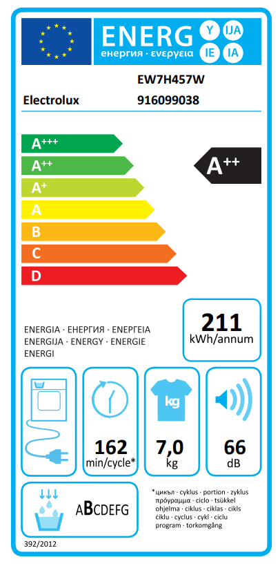 Džiovyklė Electrolux EW7H457W - 4