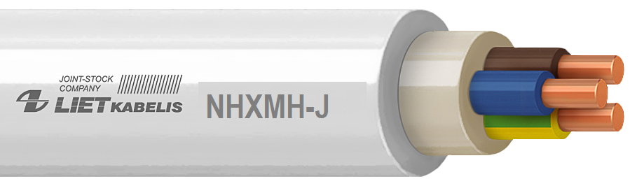 Kabelis NHXMH-J 3x2,5 mm², BEHALOGENINIS Cca s1a d1 a1, 100m