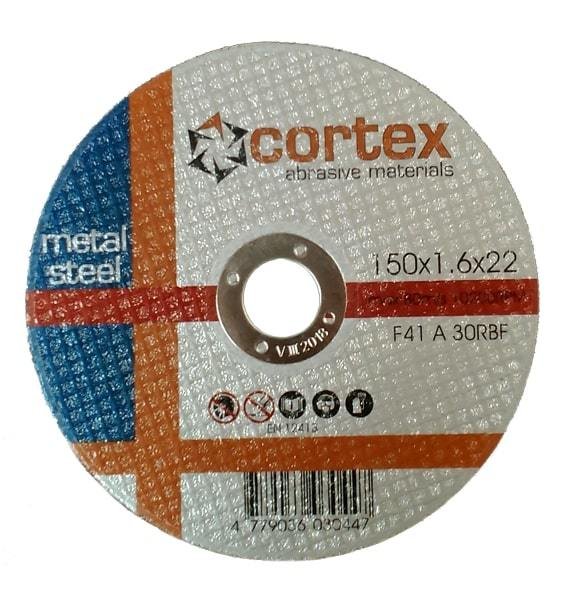 Metalo pjovimo diskas CORTEX, 150 x 1,6 x 22 mm, plienui
